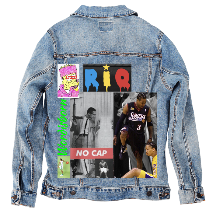 Customer Designed Custom Denim Jacket (hand-crafted) with 3 color choices of jacket: Stonewash, White, or Black. Unisex XS S M L XL 2X 3X. USA hand-crafted and USA digitally printed. Ships free within the USA & also ships Internationally.