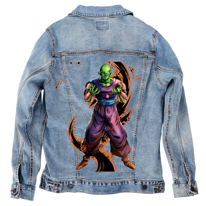 Customer Designed Custom Denim Jacket (hand-crafted) with 3 color choices of jacket: Stonewash, White, or Black. Unisex XS S M L XL 2X 3X. USA hand-crafted and USA digitally printed. Ships free within the USA & also ships Internationally.