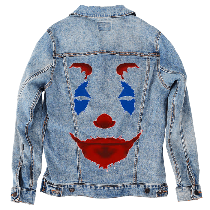 Customer Designed Custom Denim Jacket (hand-crafted) with 3 color choices of jacket: Stonewash, White, or Black. Unisex XS S M L XL 2X 3X. USA hand-crafted and USA digitally printed. Ships free within the USA & also ships Internationally.