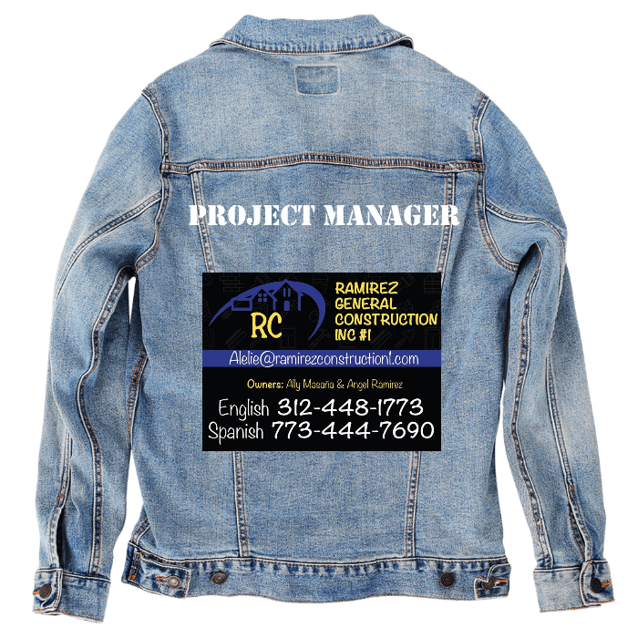 Customer Designed Custom Denim Jacket (hand-crafted) with 3 color choices of jacket: Stonewash, White, or Black. Unisex XS S M L XL 2X 3X. USA hand-crafted and USA digitally printed. Ships free within the USA & also ships Internationally.