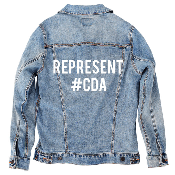 Customer Designed Custom Denim Jacket (hand-crafted) with 3 color choices of jacket: Stonewash, White, or Black. Unisex XS S M L XL 2X 3X. USA hand-crafted and USA digitally printed. Ships free within the USA & also ships Internationally.