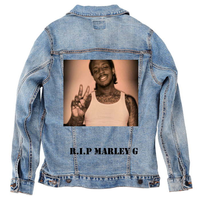 Customer Designed Custom Denim Jacket (hand-crafted) with 3 color choices of jacket: Stonewash, White, or Black. Unisex XS S M L XL 2X 3X. USA hand-crafted and USA digitally printed. Ships free within the USA & also ships Internationally.