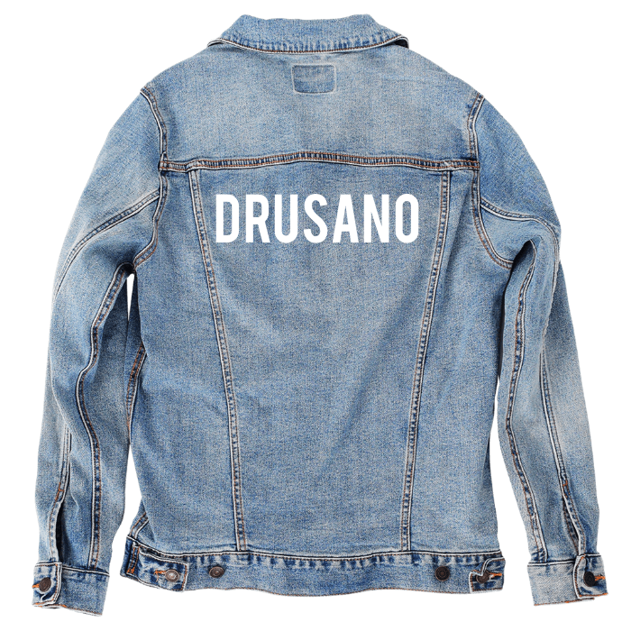 Customer Designed Custom Denim Jacket (hand-crafted) with 3 color choices of jacket: Stonewash, White, or Black. Unisex XS S M L XL 2X 3X. USA hand-crafted and USA digitally printed. Ships free within the USA & also ships Internationally.