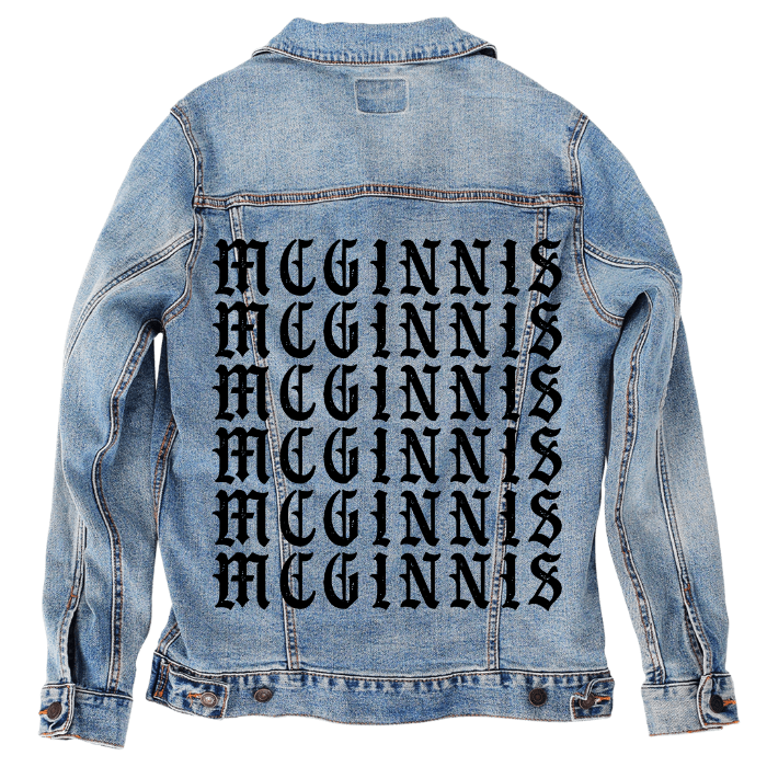 Customer Designed Custom Denim Jacket (hand-crafted) with 3 color choices of jacket: Stonewash, White, or Black. Unisex XS S M L XL 2X 3X. USA hand-crafted and USA digitally printed. Ships free within the USA & also ships Internationally.