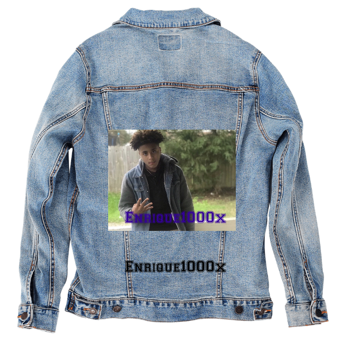 Customer Designed Custom Denim Jacket (hand-crafted) with 3 color choices of jacket: Stonewash, White, or Black. Unisex XS S M L XL 2X 3X. USA hand-crafted and USA digitally printed. Ships free within the USA & also ships Internationally.