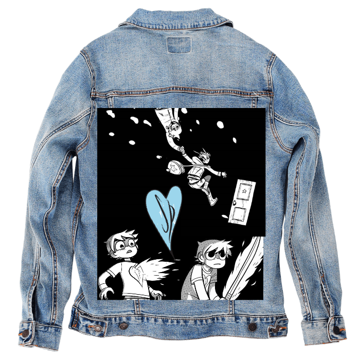 Customer Designed Custom Denim Jacket (hand-crafted) with 3 color choices of jacket: Stonewash, White, or Black. Unisex XS S M L XL 2X 3X. USA hand-crafted and USA digitally printed. Ships free within the USA & also ships Internationally.