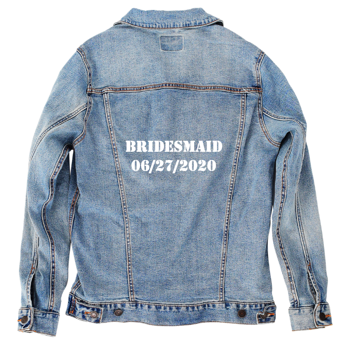 Customer Designed Custom Denim Jacket (hand-crafted) with 3 color choices of jacket: Stonewash, White, or Black. Unisex XS S M L XL 2X 3X. USA hand-crafted and USA digitally printed. Ships free within the USA & also ships Internationally.