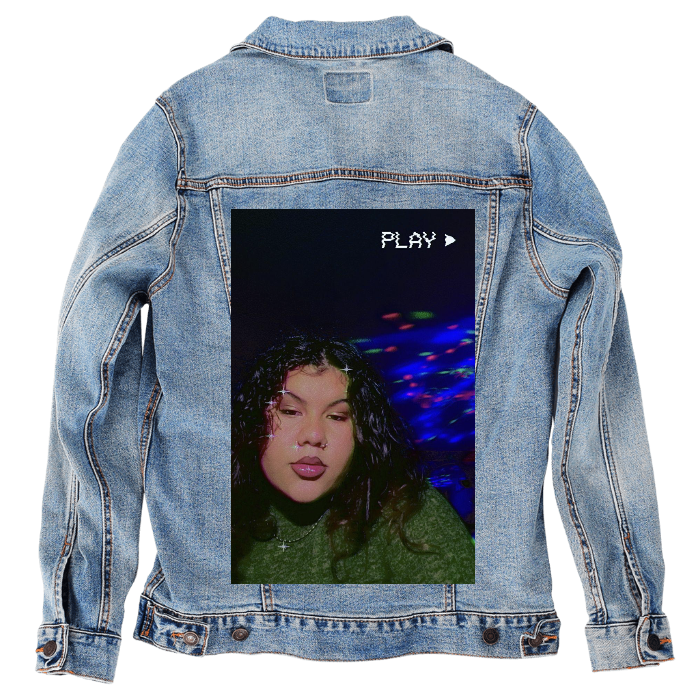 Customer Designed Custom Denim Jacket (hand-crafted) with 3 color choices of jacket: Stonewash, White, or Black. Unisex XS S M L XL 2X 3X. USA hand-crafted and USA digitally printed. Ships free within the USA & also ships Internationally.