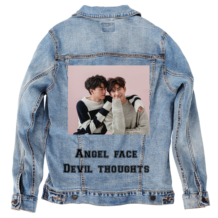 Customer Designed Custom Denim Jacket (hand-crafted) with 3 color choices of jacket: Stonewash, White, or Black. Unisex XS S M L XL 2X 3X. USA hand-crafted and USA digitally printed. Ships free within the USA & also ships Internationally.