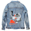 Cat on the Phone by Amelie Legault Unisex Denim Jacket