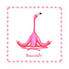 Pink Flamingo Meditating Namaste by Amelie Legault Unisex Denim Jacket