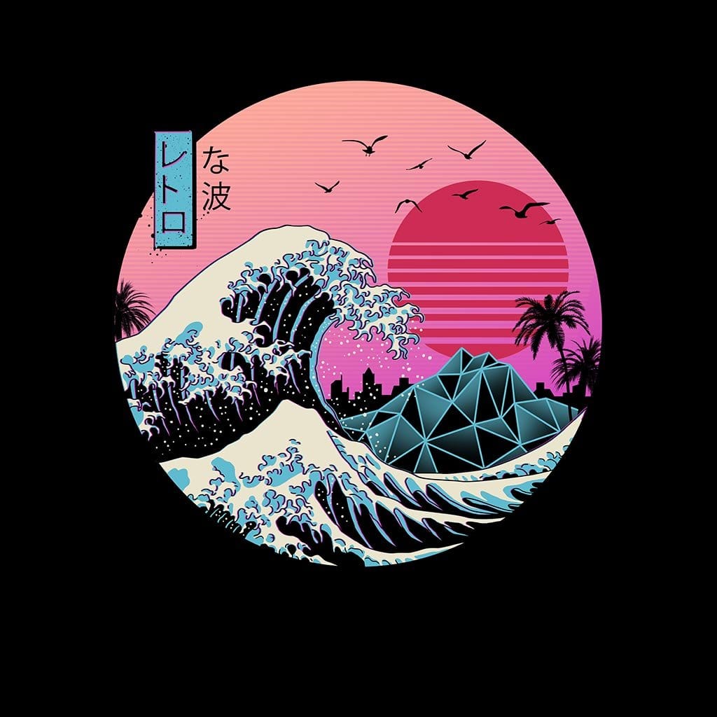GREAT RETRO WAVE by VINCENT TRINIDAD, digitally printed on DENIM products: throw pillows, aprons, table place mats, and hand-made Unisex Denim Jackets in 3 color choices GREAT RETRO WAVE by VINCENT TRINIDAD, digitally printed on DENIM products: throw pillows, aprons, table place mats, and hand-made Unisex Denim Jackets in 3 color choices