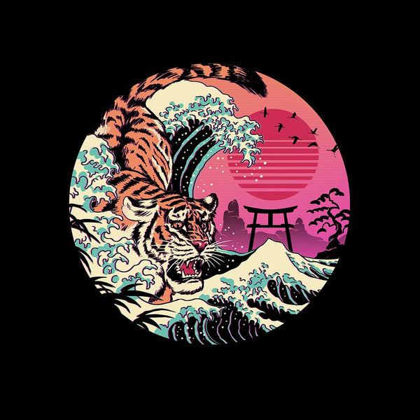 Kyoto Wave by Vincent Trinidad Unisex Denim Jacket - DenimINK