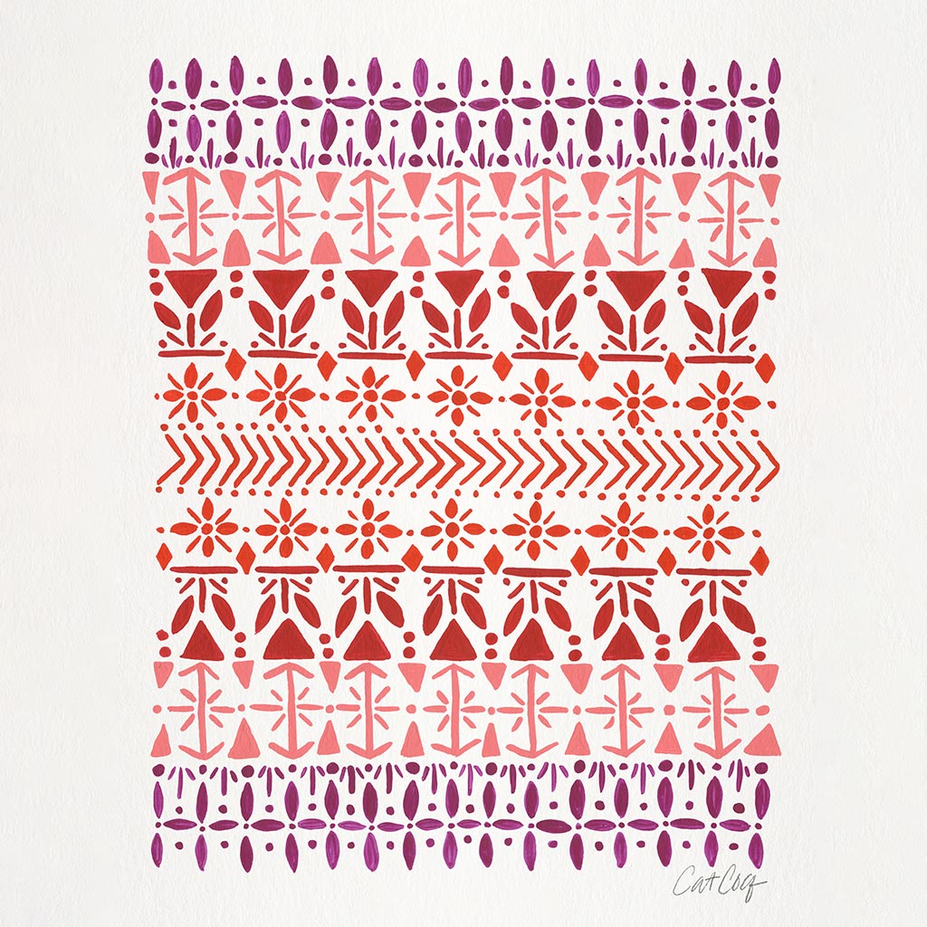 NORWEGIAN PATTERN by CatCoq, digitally printed on DENIM products: throw pillows, aprons, table place mats, and hand-made Unisex Denim Jackets in 3 color choices