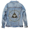 Evil Eye Mandala by CatCoq Unisex Denim Jacket