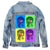 Bowie Pop Art by Grant Shepley Unisex Denim Jacket
