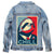 Vote Sloth by Grant Shepley, on a hand-made Denim Jacket with 3 color choices: Stonewash, White, or Black. Unisex XS S M L XL 2X 3X. USA hand-made and USA digitally printed. Ships free within the USA & also ships Internationally.