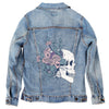 Floral Skull Beauty by Jess Adams Unisex Denim Jacket