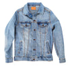 Denim INK Unisex Denim Jacket Light Stonewash Front