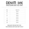 Denim INK Unisex Denim Jacket Size Chart Sizes XS-3XL