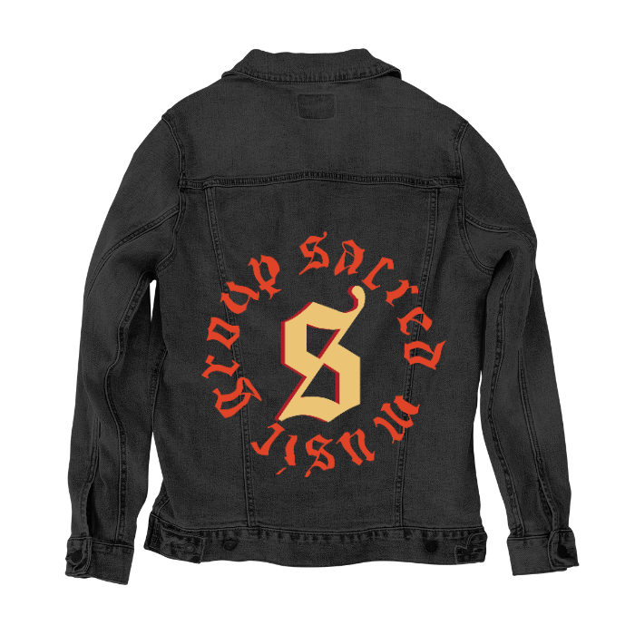 Customer Designed Custom Denim Jacket (hand-crafted) with 3 color choices of jacket: Stonewash, White, or Black. Unisex XS S M L XL 2X 3X. USA hand-crafted and USA digitally printed. Ships free within the USA & also ships Internationally.