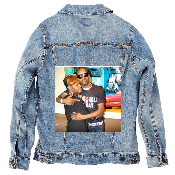 Customer Designed Custom Denim Jacket (hand-crafted) with 3 color choices of jacket: Stonewash, White, or Black. Unisex XS S M L XL 2X 3X. USA hand-crafted and USA digitally printed. Ships free within the USA & also ships Internationally.