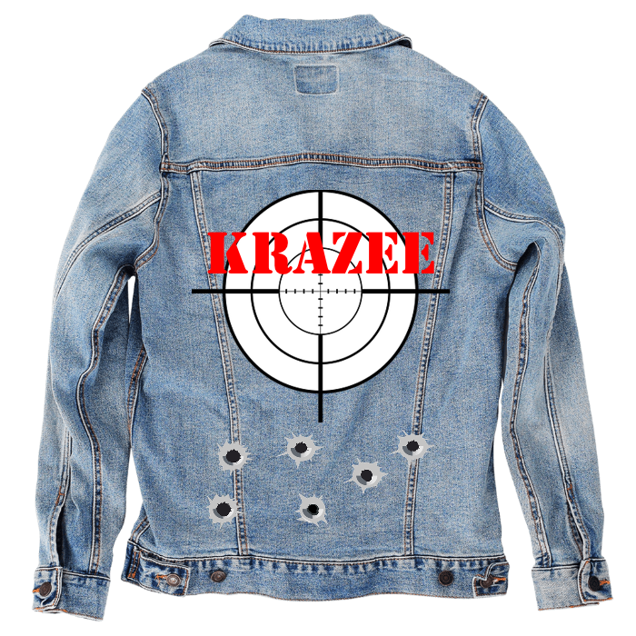 Customer Designed Custom Denim Jacket (hand-crafted) with 3 color choices of jacket: Stonewash, White, or Black. Unisex XS S M L XL 2X 3X. USA hand-crafted and USA digitally printed. Ships free within the USA & also ships Internationally.