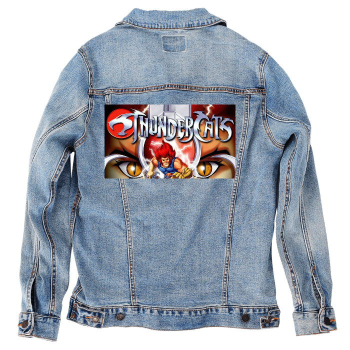 Customer Designed Custom Denim Jacket (hand-crafted) with 3 color choices of jacket: Stonewash, White, or Black. Unisex XS S M L XL 2X 3X. USA hand-crafted and USA digitally printed. Ships free within the USA & also ships Internationally.