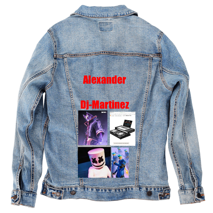 Customer Designed Custom Denim Jacket (hand-crafted) with 3 color choices of jacket: Stonewash, White, or Black. Unisex XS S M L XL 2X 3X. USA hand-crafted and USA digitally printed. Ships free within the USA & also ships Internationally.