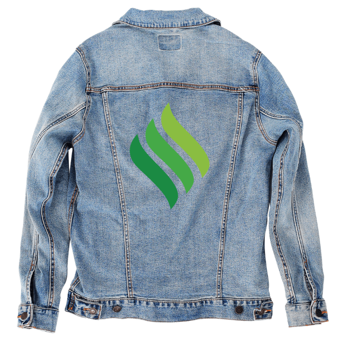 Customer Designed Custom Denim Jacket (hand-crafted) with 3 color choices of jacket: Stonewash, White, or Black. Unisex XS S M L XL 2X 3X. USA hand-crafted and USA digitally printed. Ships free within the USA & also ships Internationally.