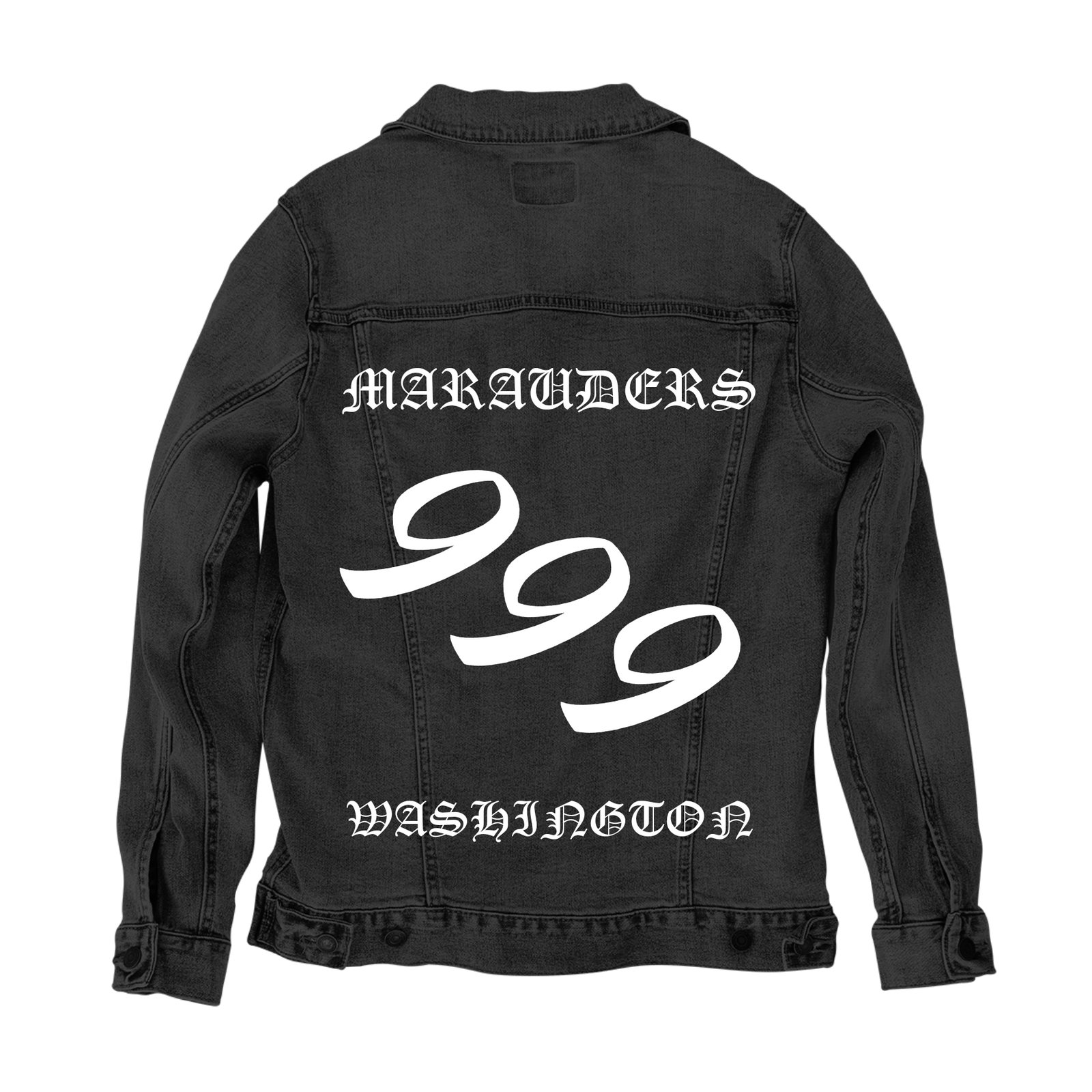 Customer Designed Custom Denim Jacket (hand-crafted) with 3 color choices of jacket: Stonewash, White, or Black. Unisex XS S M L XL 2X 3X. USA hand-crafted and USA digitally printed. Ships free within the USA & also ships Internationally.