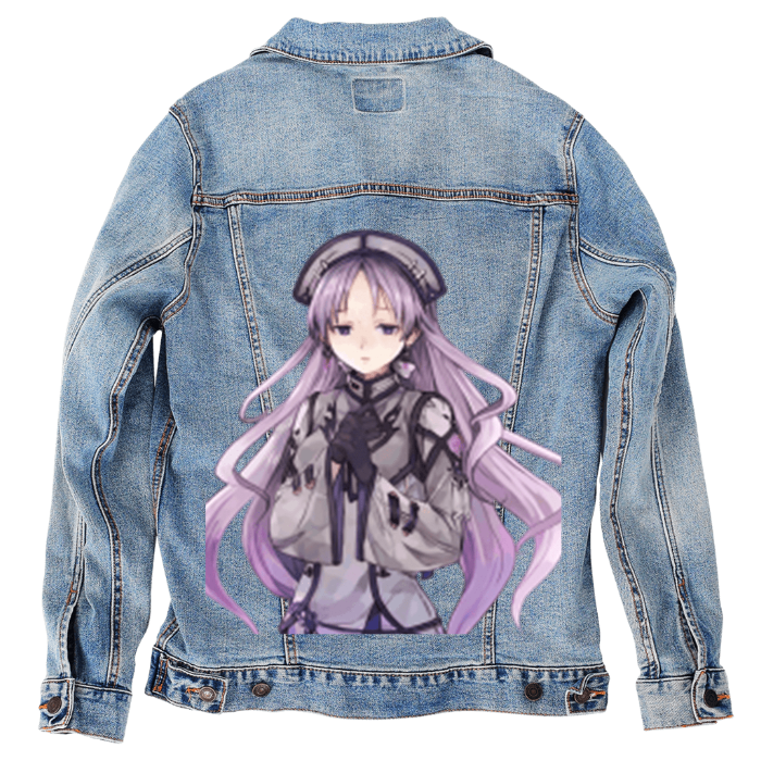 Customer Designed Custom Denim Jacket (hand-crafted) with 3 color choices of jacket: Stonewash, White, or Black. Unisex XS S M L XL 2X 3X. USA hand-crafted and USA digitally printed. Ships free within the USA & also ships Internationally.