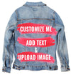 Denim INK Custom Jean Jacket Add Text Upload Image Customize Denim Jacket Online