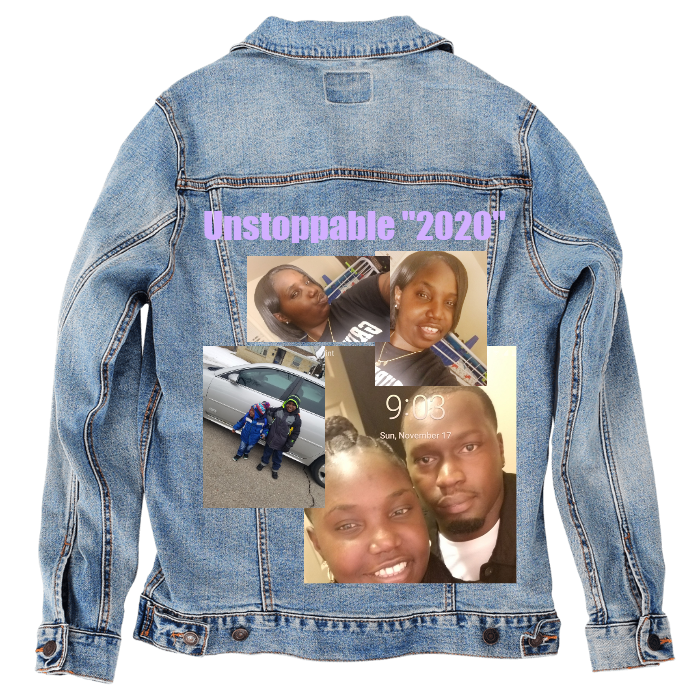 Customer Designed Custom Denim Jacket (hand-crafted) with 3 color choices of jacket: Stonewash, White, or Black. Unisex XS S M L XL 2X 3X. USA hand-crafted and USA digitally printed. Ships free within the USA & also ships Internationally.