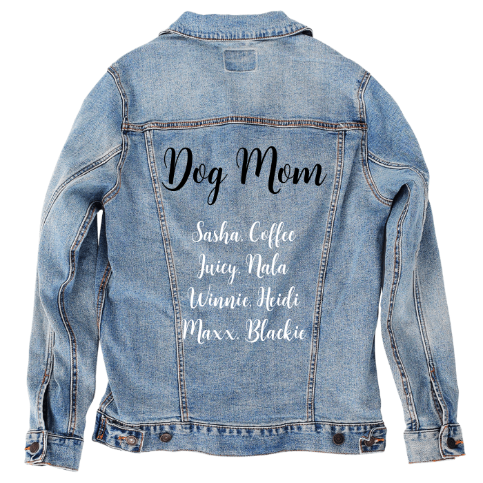 Customer Designed Custom Denim Jacket (hand-crafted) with 3 color choices of jacket: Stonewash, White, or Black. Unisex XS S M L XL 2X 3X. USA hand-crafted and USA digitally printed. Ships free within the USA & also ships Internationally.