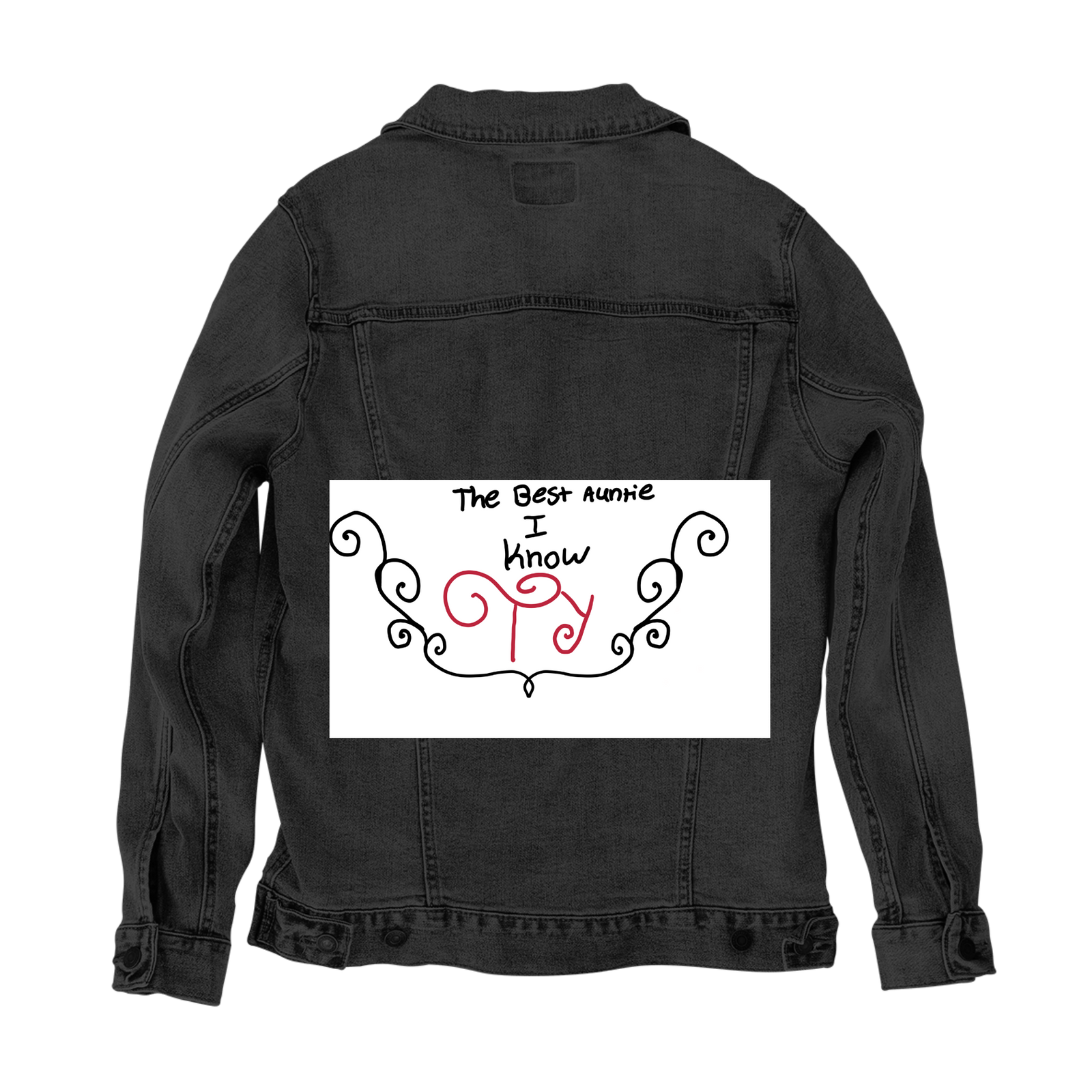 Customer Designed Custom Denim Jacket (hand-crafted) with 3 color choices of jacket: Stonewash, White, or Black. Unisex XS S M L XL 2X 3X. USA hand-crafted and USA digitally printed. Ships free within the USA & also ships Internationally.