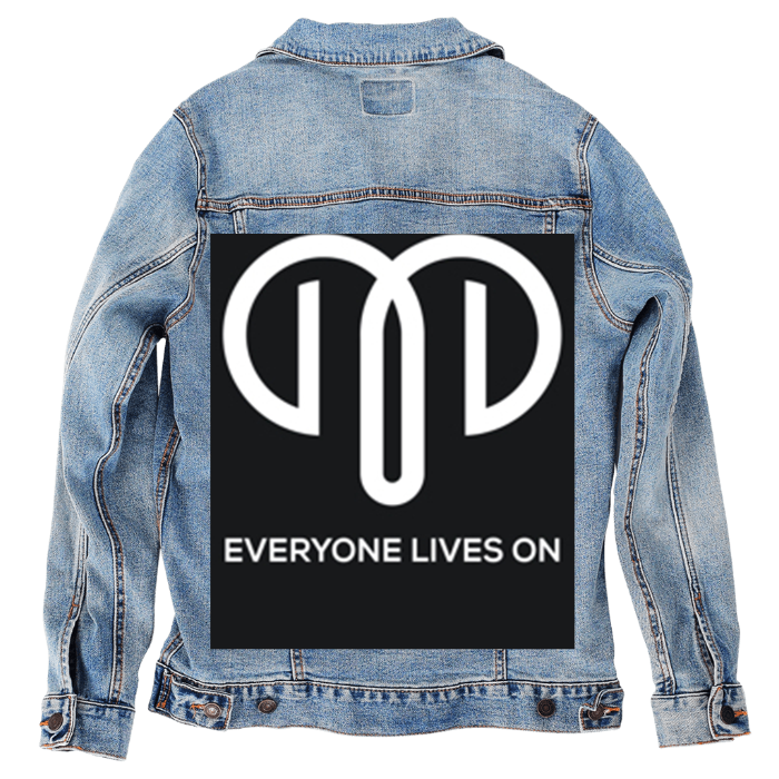 Customer Designed Custom Denim Jacket (hand-crafted) with 3 color choices of jacket: Stonewash, White, or Black. Unisex XS S M L XL 2X 3X. USA hand-crafted and USA digitally printed. Ships free within the USA & also ships Internationally.
