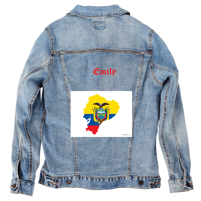 Customer Designed Custom Denim Jacket (hand-crafted) with 3 color choices of jacket: Stonewash, White, or Black. Unisex XS S M L XL 2X 3X. USA hand-crafted and USA digitally printed. Ships free within the USA & also ships Internationally.