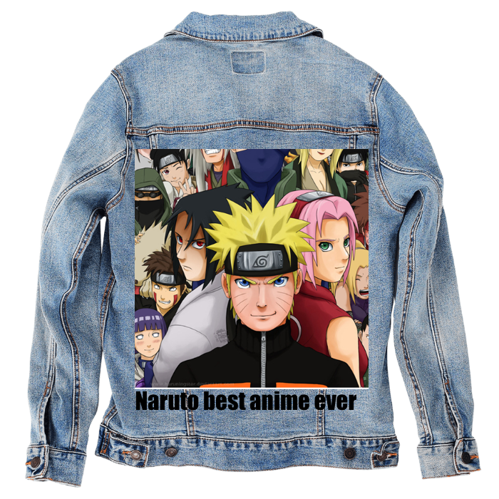 Customer Designed Custom Denim Jacket (hand-crafted) with 3 color choices of jacket: Stonewash, White, or Black. Unisex XS S M L XL 2X 3X. USA hand-crafted and USA digitally printed. Ships free within the USA & also ships Internationally.