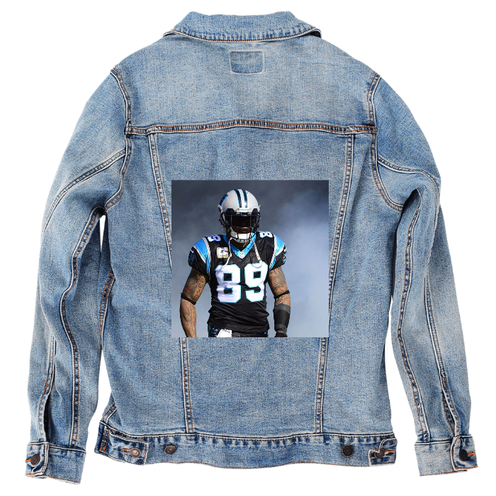 Customer Designed Custom Denim Jacket (hand-crafted) with 3 color choices of jacket: Stonewash, White, or Black. Unisex XS S M L XL 2X 3X. USA hand-crafted and USA digitally printed. Ships free within the USA & also ships Internationally.
