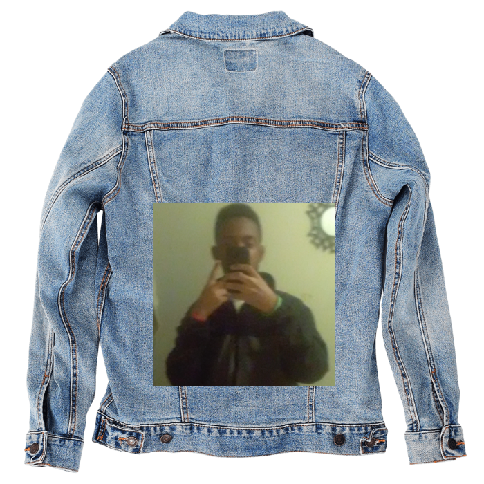 Customer Designed Custom Denim Jacket (hand-crafted) with 3 color choices of jacket: Stonewash, White, or Black. Unisex XS S M L XL 2X 3X. USA hand-crafted and USA digitally printed. Ships free within the USA & also ships Internationally.