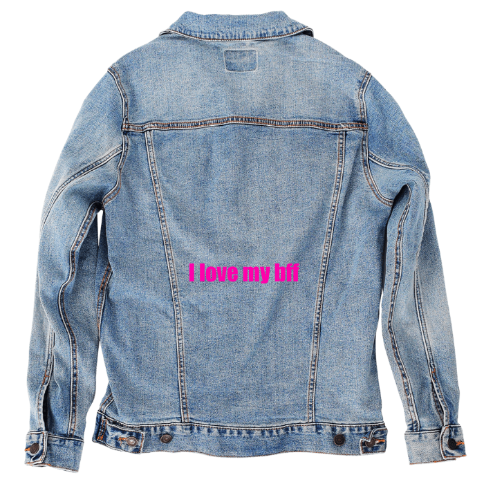Customer Designed Custom Denim Jacket (hand-crafted) with 3 color choices of jacket: Stonewash, White, or Black. Unisex XS S M L XL 2X 3X. USA hand-crafted and USA digitally printed. Ships free within the USA & also ships Internationally.