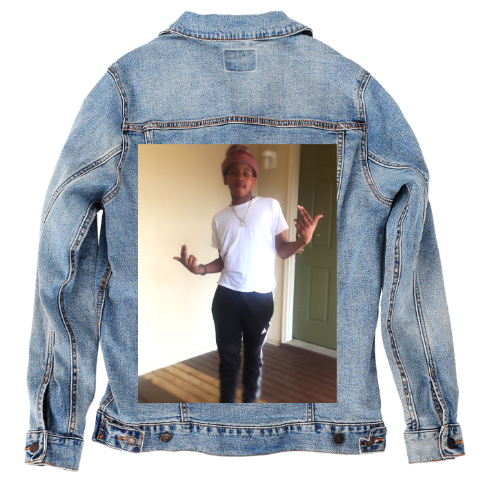 Customer Designed Custom Denim Jacket (hand-crafted) with 3 color choices of jacket: Stonewash, White, or Black. Unisex XS S M L XL 2X 3X. USA hand-crafted and USA digitally printed. Ships free within the USA & also ships Internationally.