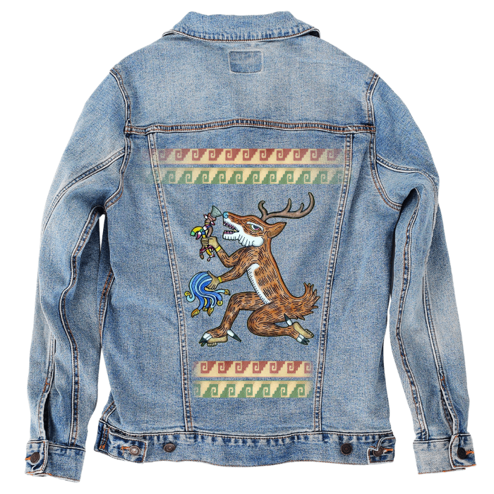 Customer Designed Custom Denim Jacket (hand-crafted) with 3 color choices of jacket: Stonewash, White, or Black. Unisex XS S M L XL 2X 3X. USA hand-crafted and USA digitally printed. Ships free within the USA & also ships Internationally.