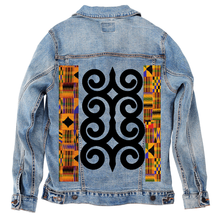 Customer Designed Custom Denim Jacket (hand-crafted) with 3 color choices of jacket: Stonewash, White, or Black. Unisex XS S M L XL 2X 3X. USA hand-crafted and USA digitally printed. Ships free within the USA & also ships Internationally.