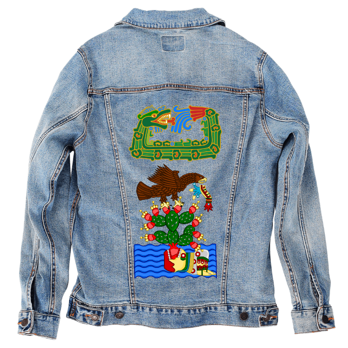 Customer Designed Custom Denim Jacket (hand-crafted) with 3 color choices of jacket: Stonewash, White, or Black. Unisex XS S M L XL 2X 3X. USA hand-crafted and USA digitally printed. Ships free within the USA & also ships Internationally.