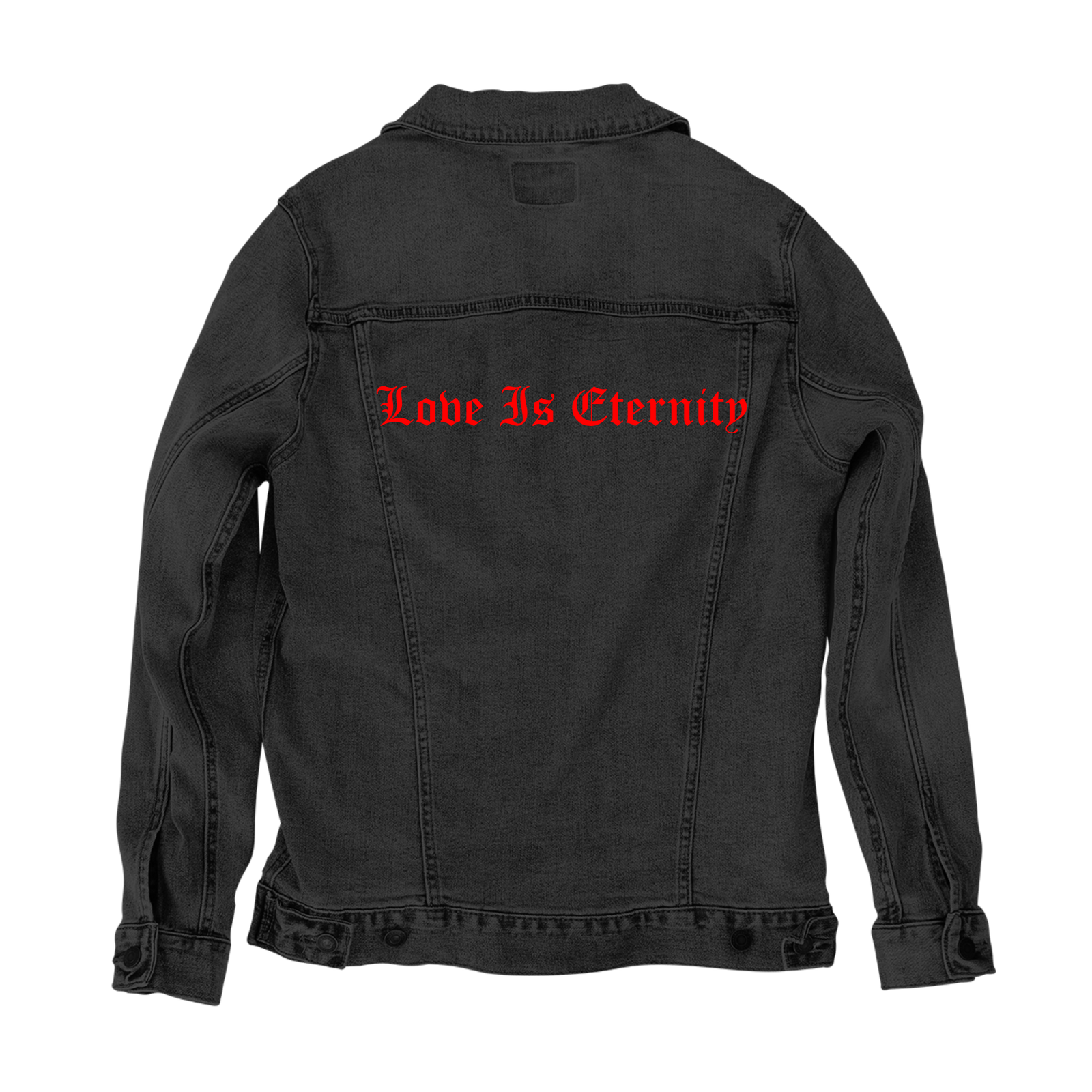 Customer Designed Custom Denim Jacket (hand-crafted) with 3 color choices of jacket: Stonewash, White, or Black. Unisex XS S M L XL 2X 3X. USA hand-crafted and USA digitally printed. Ships free within the USA & also ships Internationally.