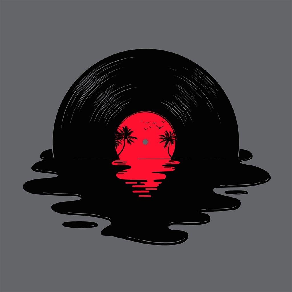 MELT AWAY by GRANT SHEPLEY, digitally printed on DENIM products: throw pillows, aprons, table place mats, and hand-crafted Unisex Denim Jackets in 3 color choices