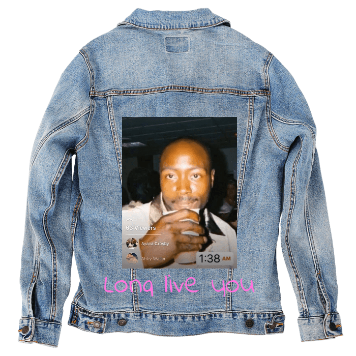 zakeke-design M / Stonewash Customer Designed Custom Denim Jacket (hand-crafted) with 3 color choices of jacket: Stonewash, White, or Black. Unisex XS S M L XL 2X 3X. USA hand-crafted and USA digitally printed. Ships free within the USA & also ships Internationally. Customer Designed Custom Denim Jacket (hand-crafted) with 3 color choices of jacket: Stonewash, White, or Black. Unisex XS S M L XL 2X 3X. USA hand-crafted and USA digitally printed. Ships free within the USA & also ships Internationally.