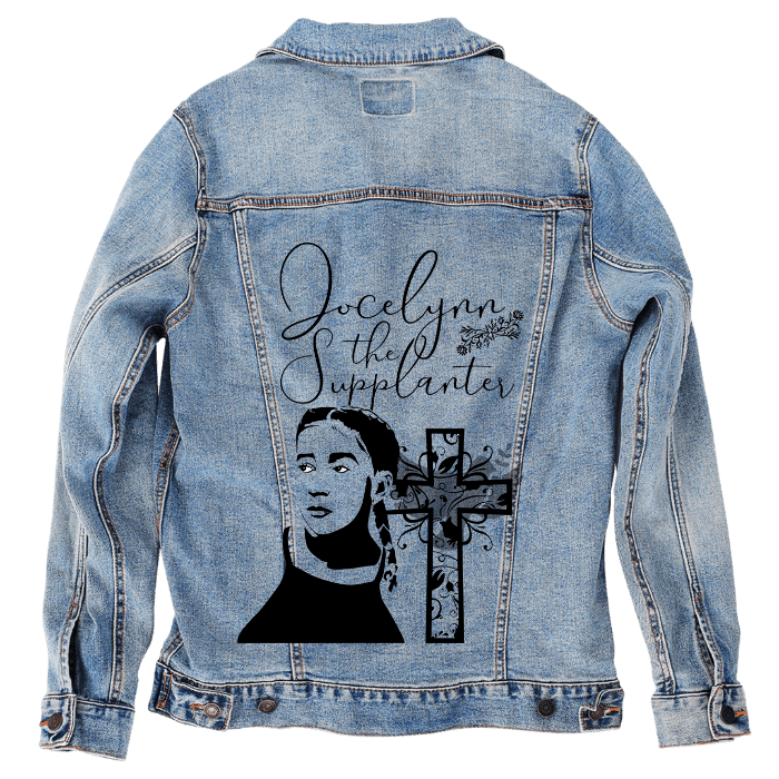 zakeke-design M / Stonewash Customer Designed Custom Denim Jacket (hand-crafted) with 3 color choices of jacket: Stonewash, White, or Black. Unisex XS S M L XL 2X 3X. USA hand-crafted and USA digitally printed. Ships free within the USA &amp; also ships Internationally.
